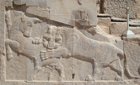 Bas-relief in Persepolis – a symbol Iranian/Persian Nowruz – on the day of an equinox, the power of an eternally fighting bull (personifying the Earth) and that of a lion (personifying the Sun) are equal.